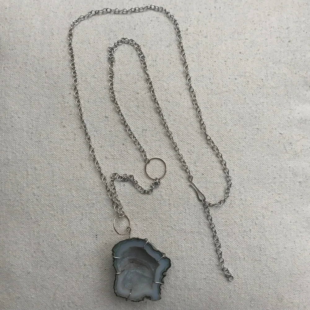 Melissa Joy Manning Caged Geode Necklace